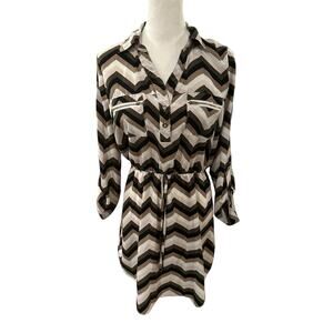 Stella Tweed Light weight Dress  Brown Pink White Medium
